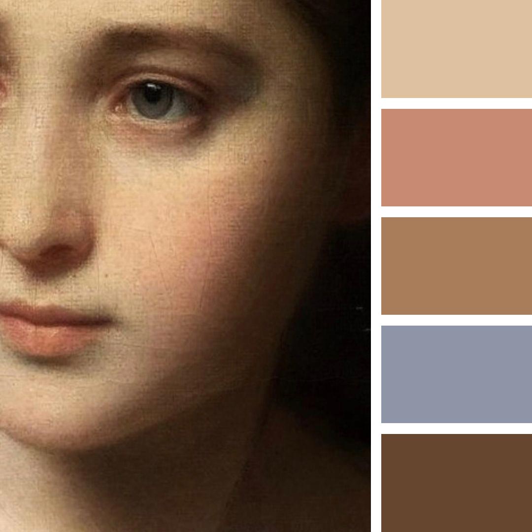 A colour palette inspired by a portrait painting