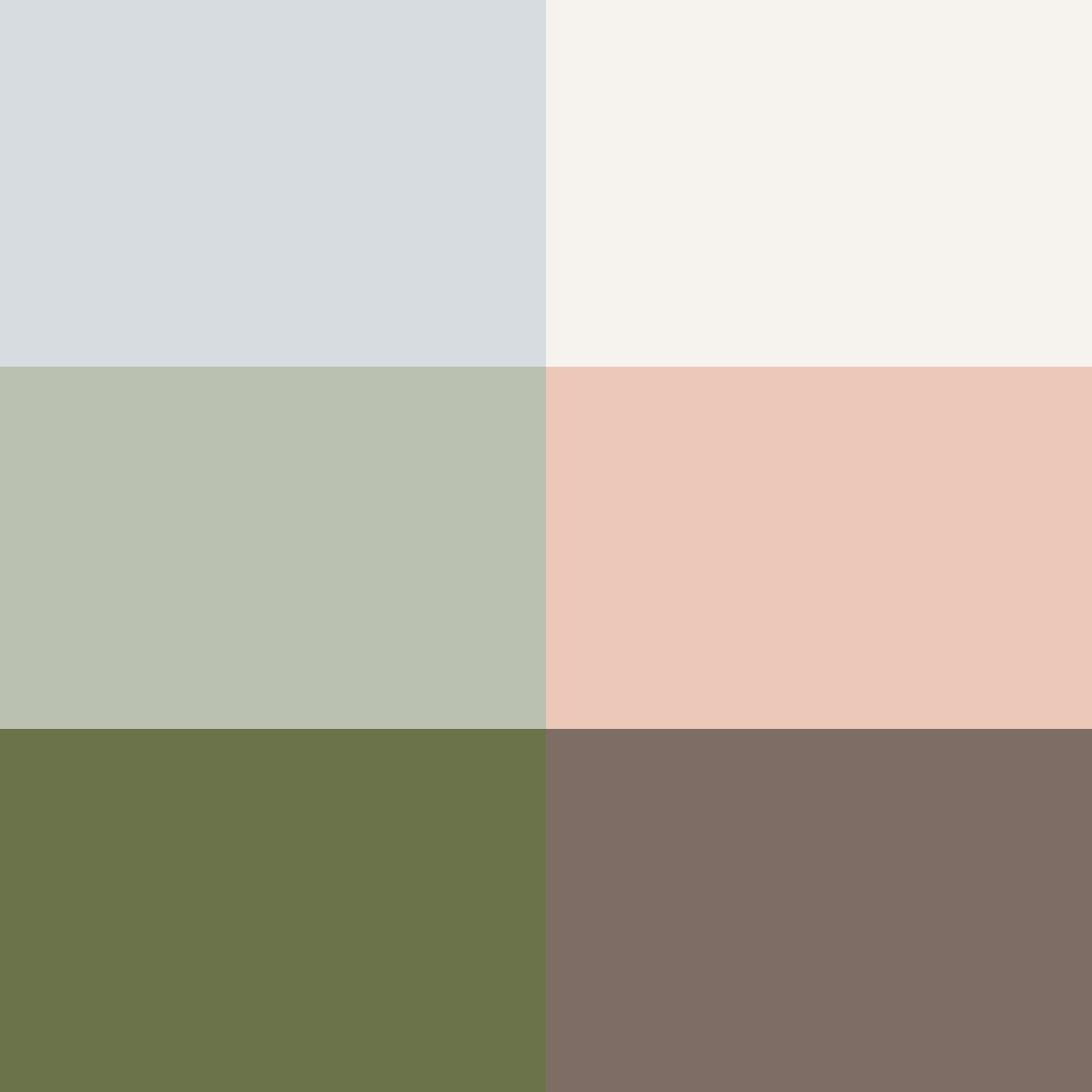 Colour palette for Deus ex Gardenia grasscloth wallpapers by Fiona de Lys, colour consultant